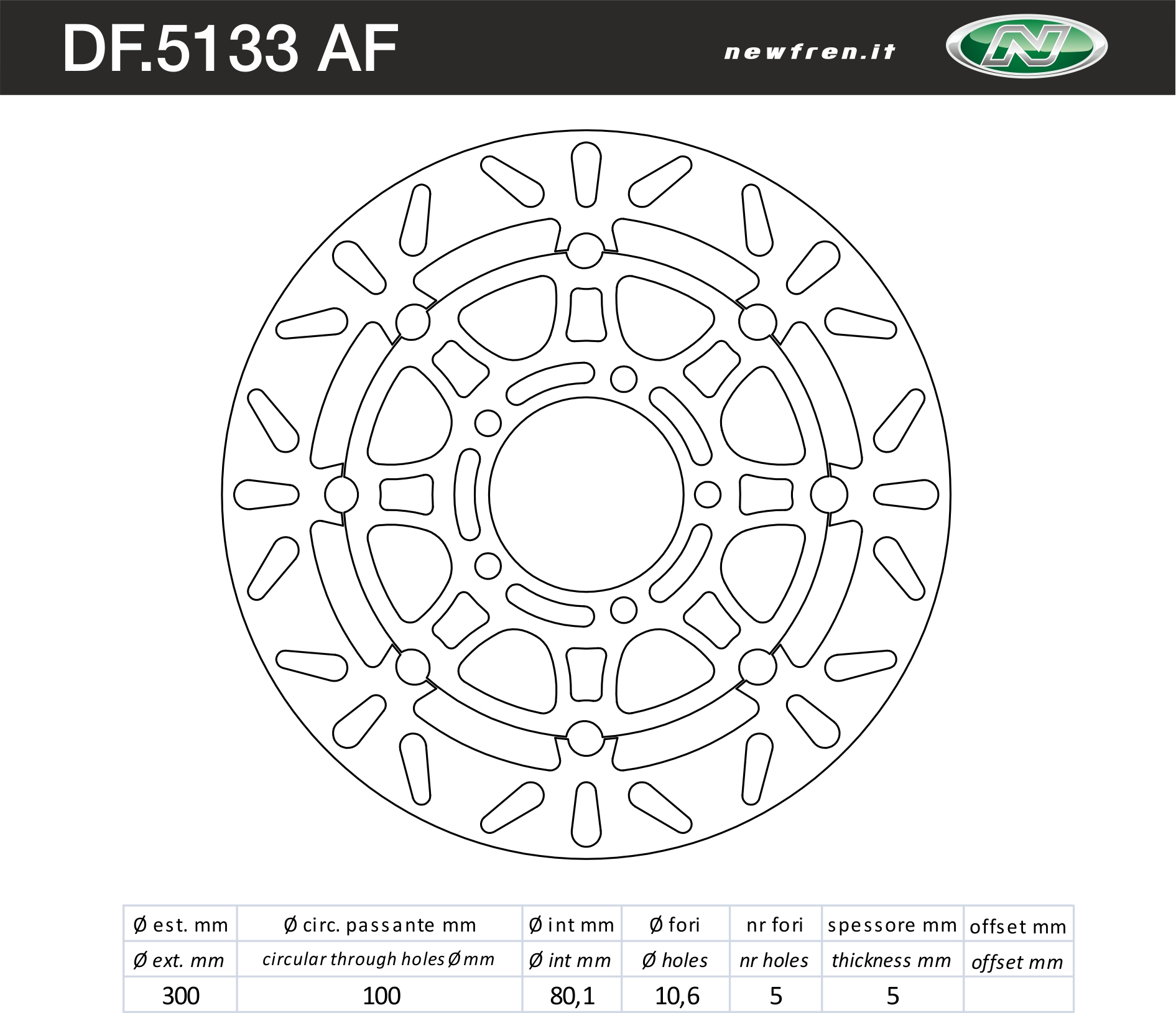 Df 5133Af Pair Front Brake Discs Newfren Kawasaki Kle 650 Versys